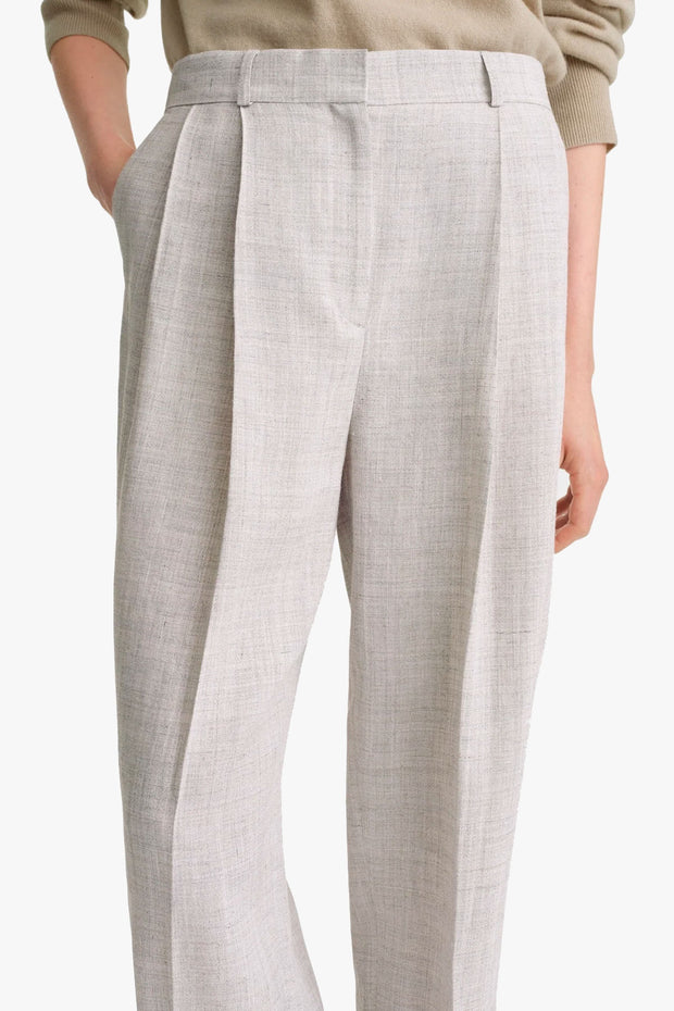 Double-Pleated Tailored Trousers