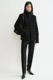 Cinched Shearling Jacket