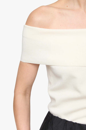 Compact Knit Off Shoulder Top