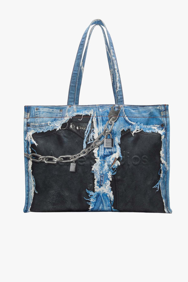 Denim Print Tote