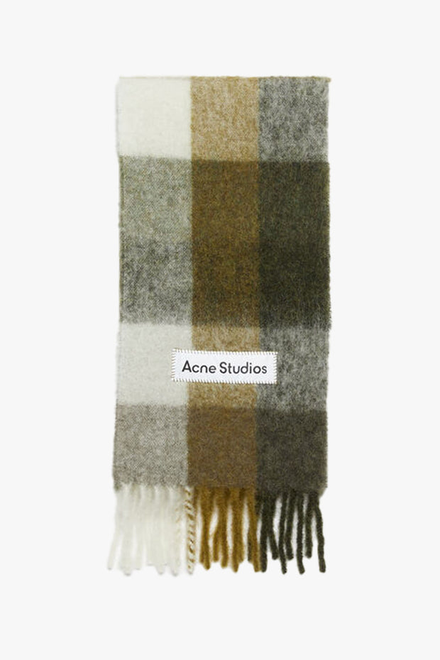 Mohair Checked Scarf