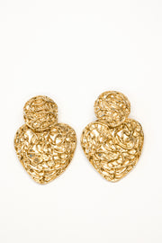 Textured Heart Earrings