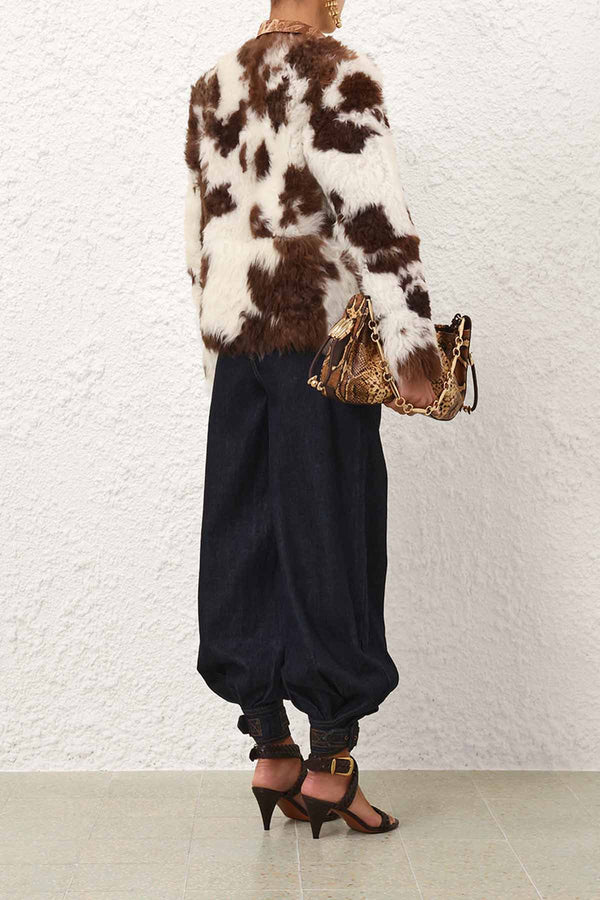 Hypnotic Spot Shearling Jacket