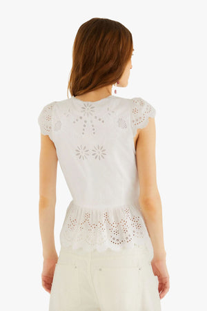 White Embroidery Blouse