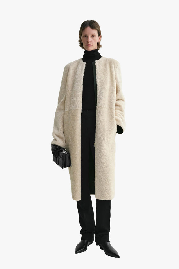 Zipped Teddy Shearling Coat