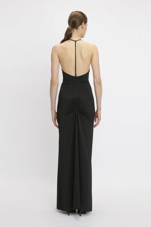 V-neck Ruched Cami Gown