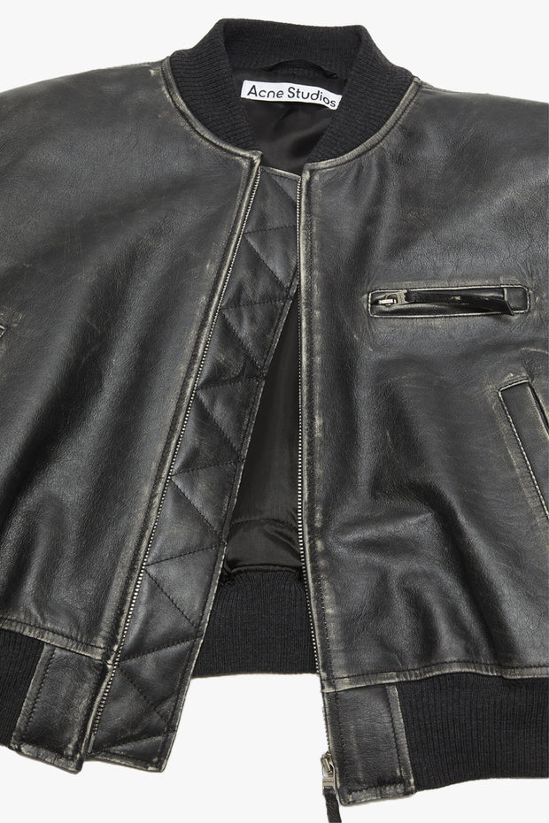 Leather Bomber Jacket