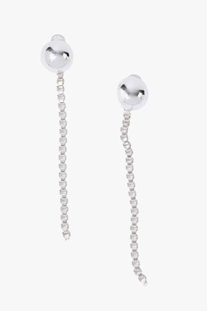 Sphere Chain Studs Silver
