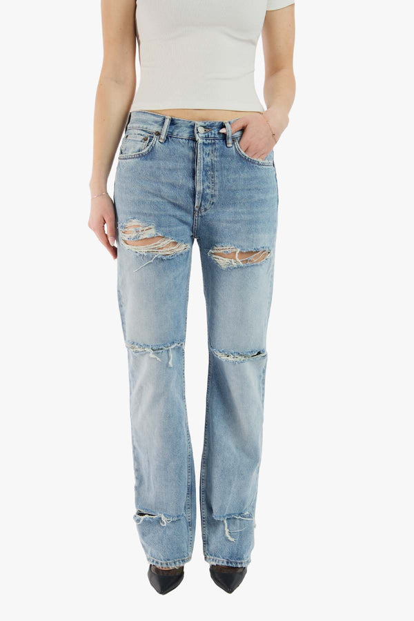 Straight Ripped Jeans