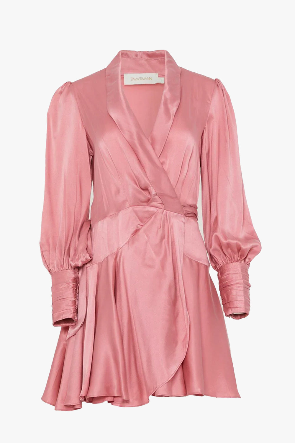 Silk Wrap Mini Dress