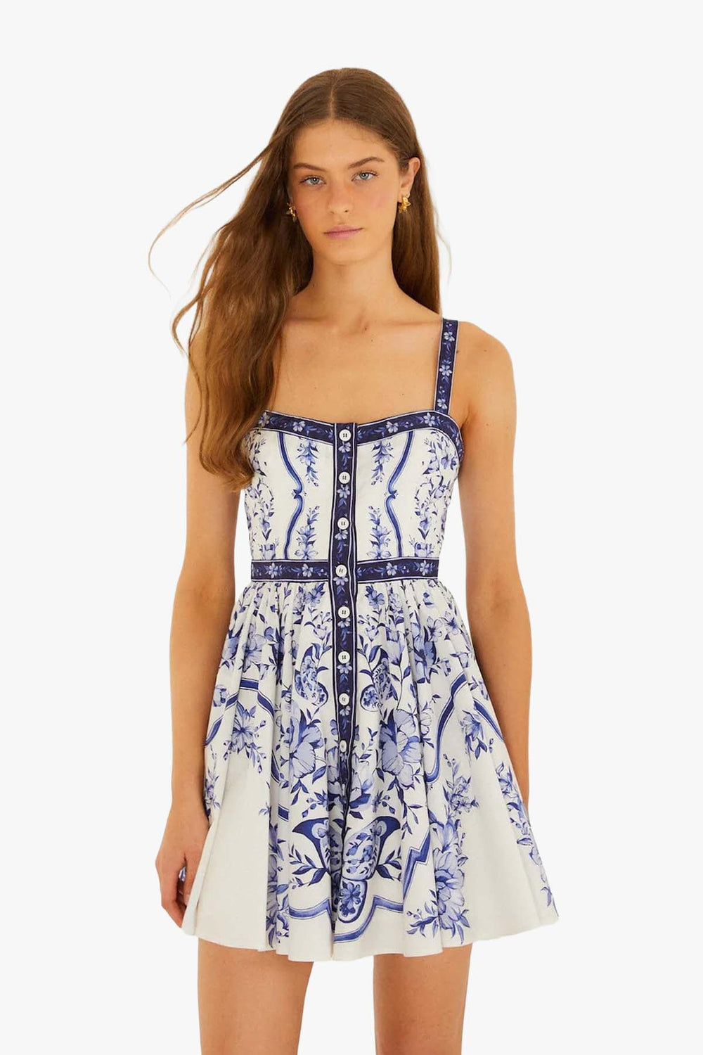 Porcelain Garden Off-White Sleeveless Mini Dress
