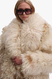 Long Hair Shearling Coat