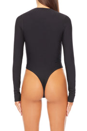 Long Sleeve Deep V Bodysuit