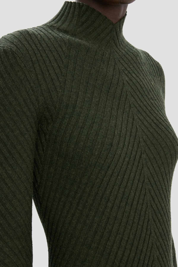 Ribbed Long Sleeve Polo