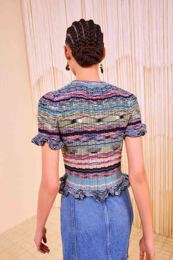 Miya Short Sleeve Knit Top