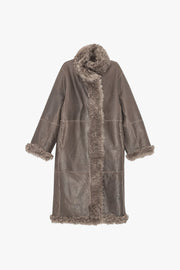 Long Hair Shearling Coat