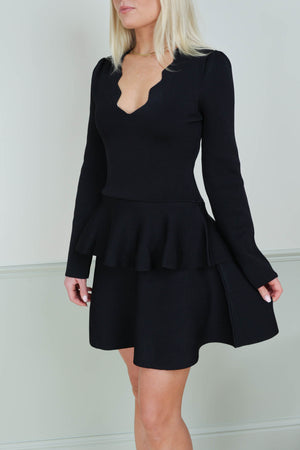 Scalloped Peplum Top