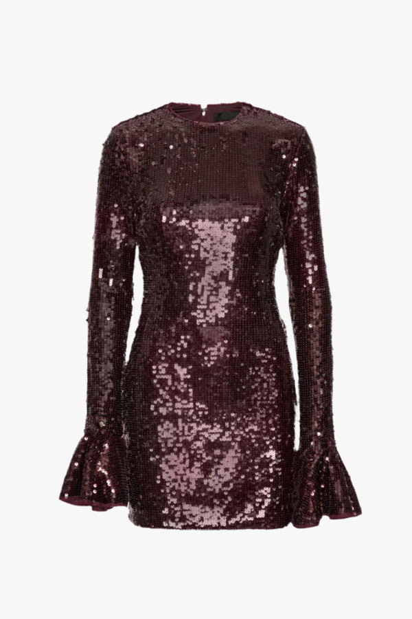 Sequins Ls Mini Dress