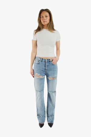 Straight Ripped Jeans