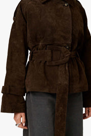 York cropped trench coat