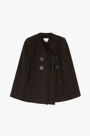 Peacoat Wool Blanket Cape