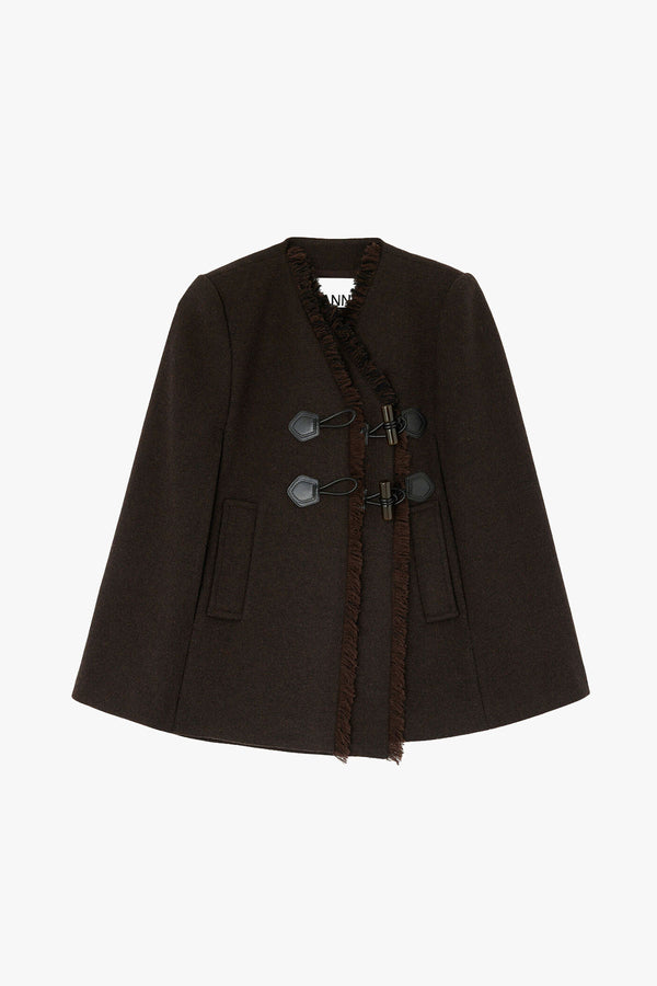 Peacoat Wool Blanket Cape