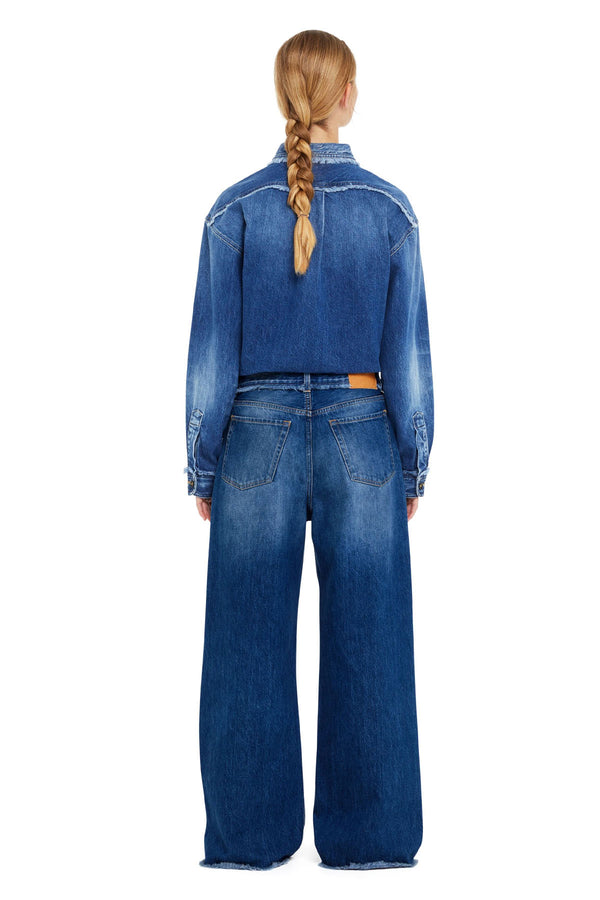 Fringed Relaxed Denim Pants