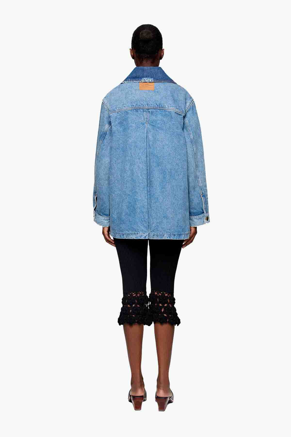 Patchwork Denim Mid Jacket