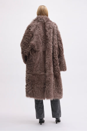 Long Hair Shearling Coat