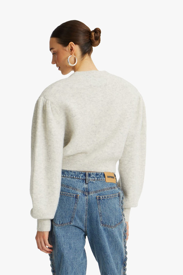 Knit Puffsleeve Cardigan