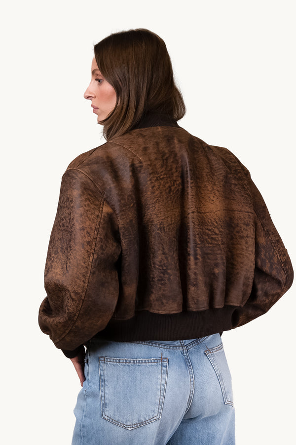 Leather Bomber Jacket
