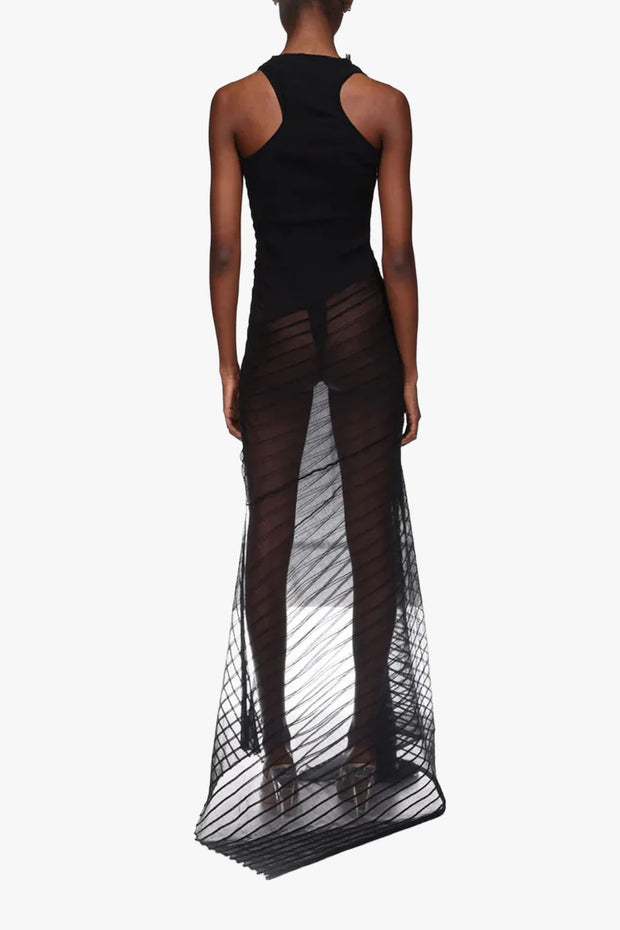 Sleeveless Gathered Detail Dress
