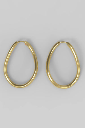 Thorn Hoop Oval - gold plated