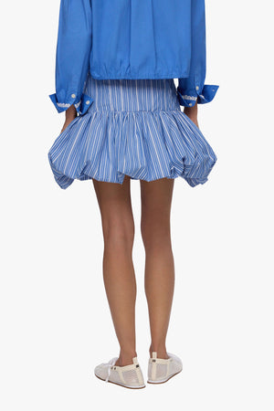 Stripe Cotton Mini Skirt
