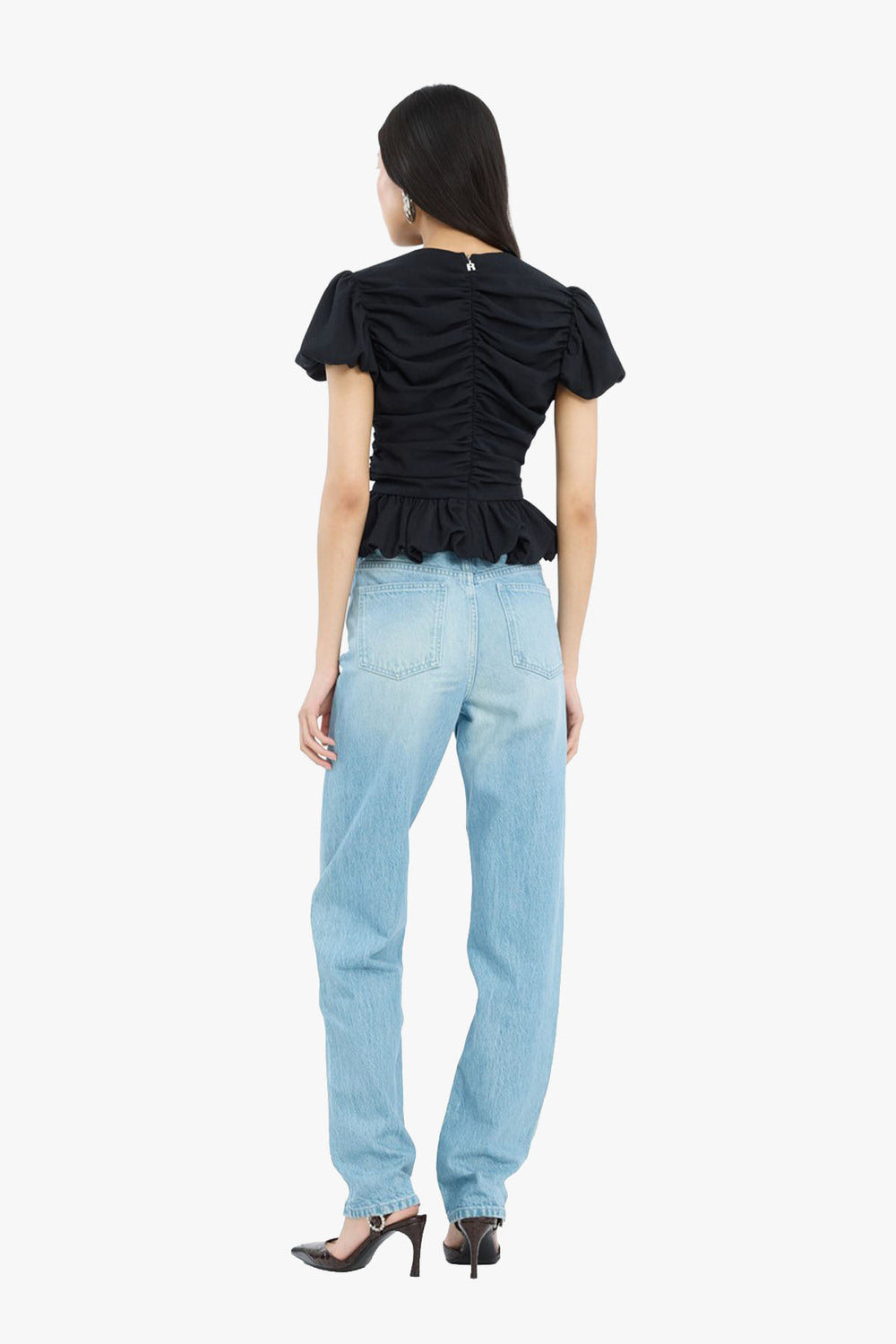 Ruched Puff Sleeve Top
