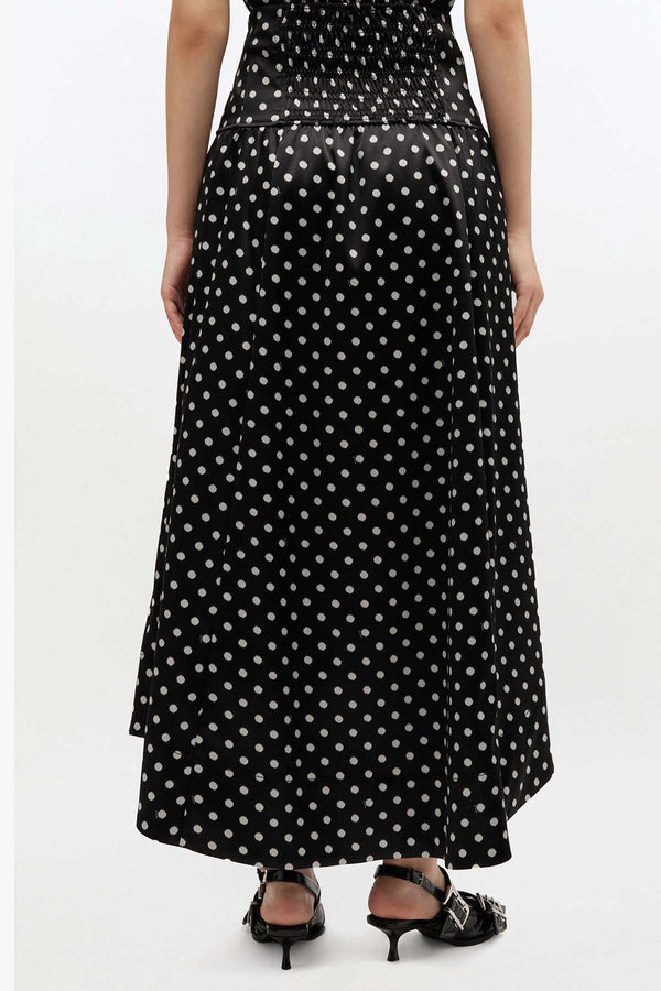 Printed Double Satin Corset Skirt