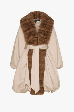 Faux Fur Collar Coat