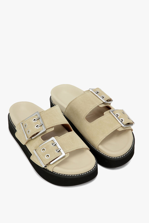 Wide Welt Chunky Buckle Flat