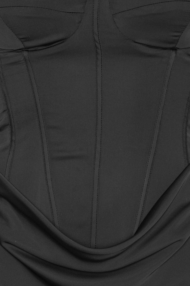 Satin Corset Maxi Dress