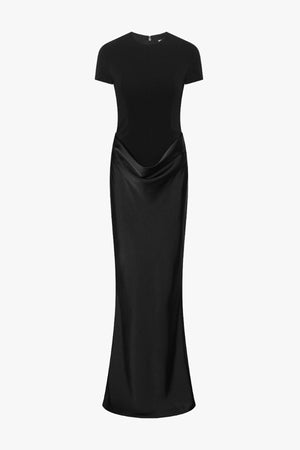 Capsleeve Draped Maxi