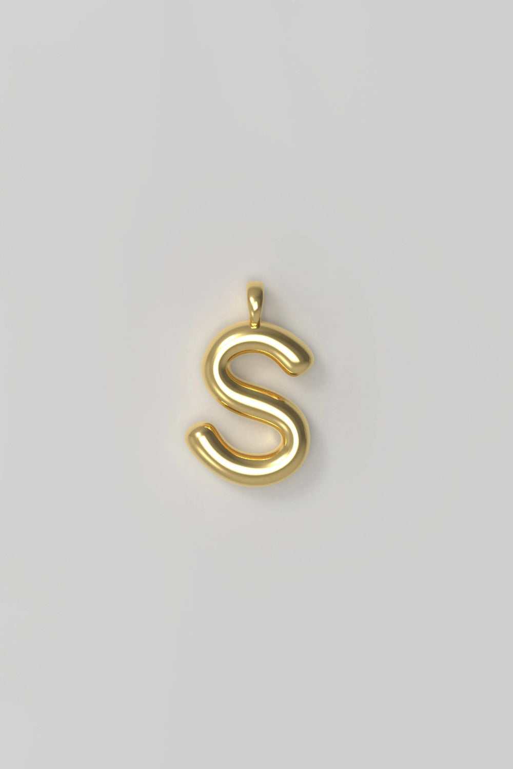 Letter charm Small S - Gold plated