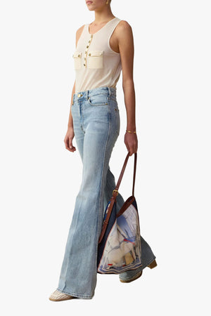 Denim Slim Flare Jean