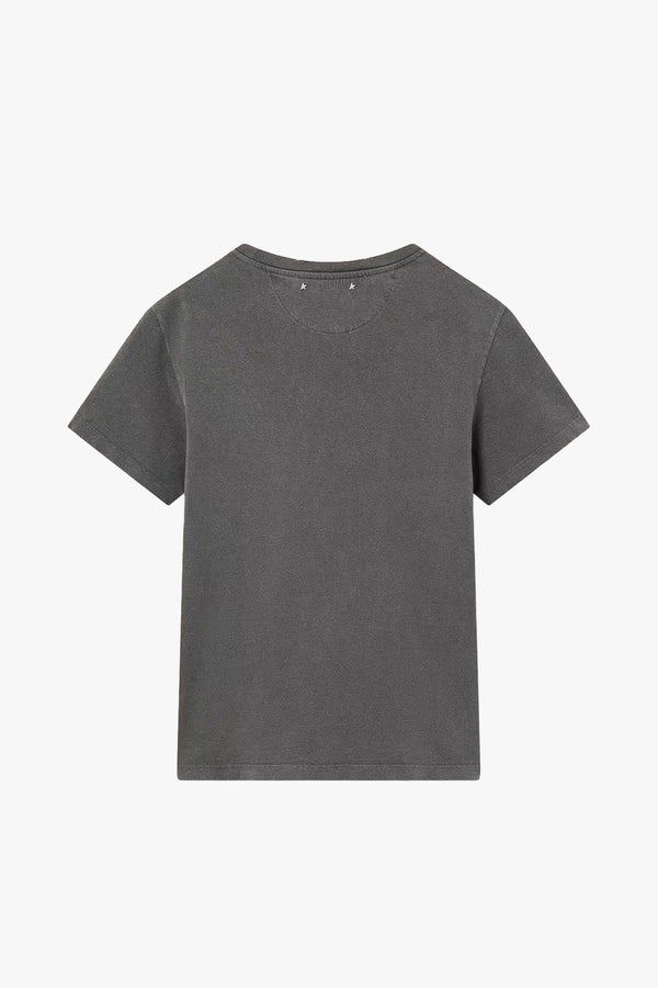 Golden W's Slim T-shirt Distressed Cotton Jersey With Logo