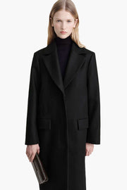 Shearling-Collar Coat