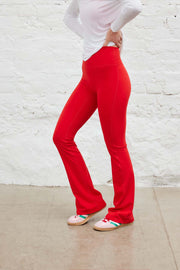Flare Tights Long Red