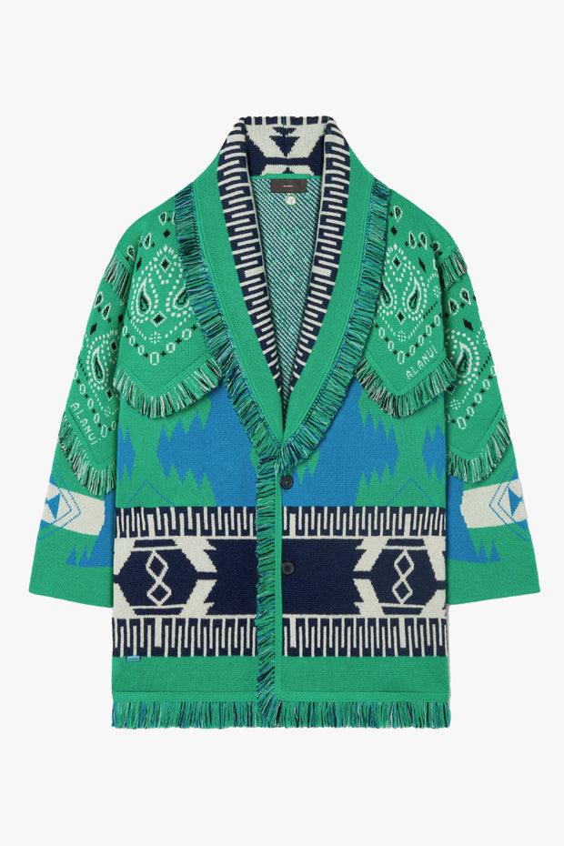 Cardigan Ibrido Patch Green