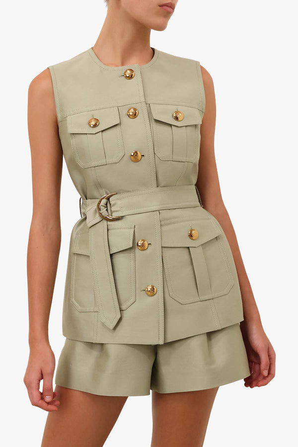 Luna Wool Silk Utility Vest