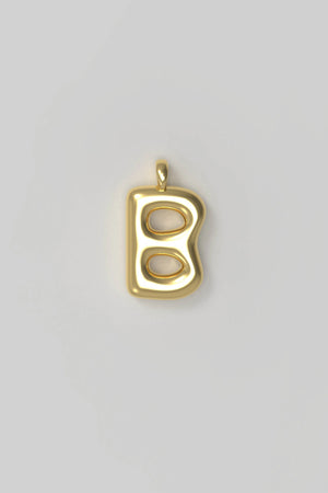 Letter charm Small B - Gold plated
