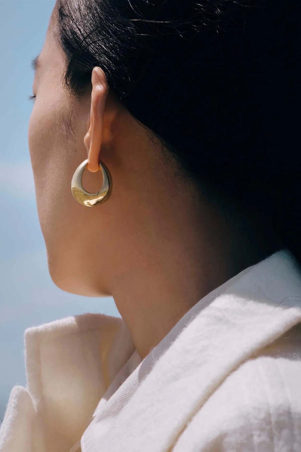 Large Gold Ice Hoops