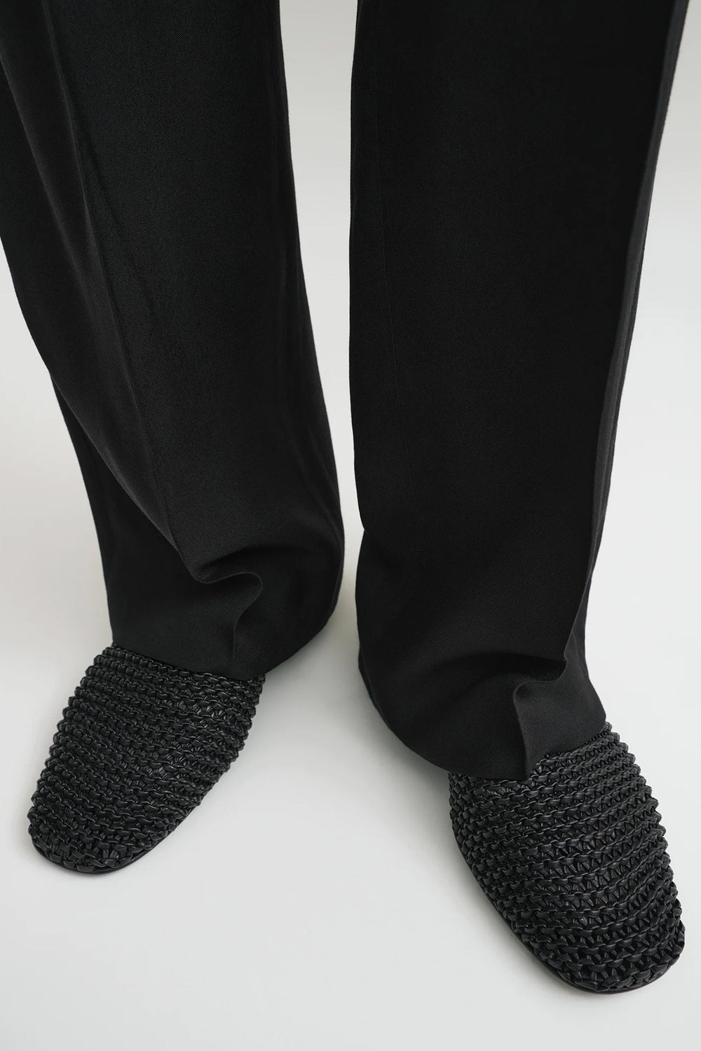 Woven Leather Ballerinas